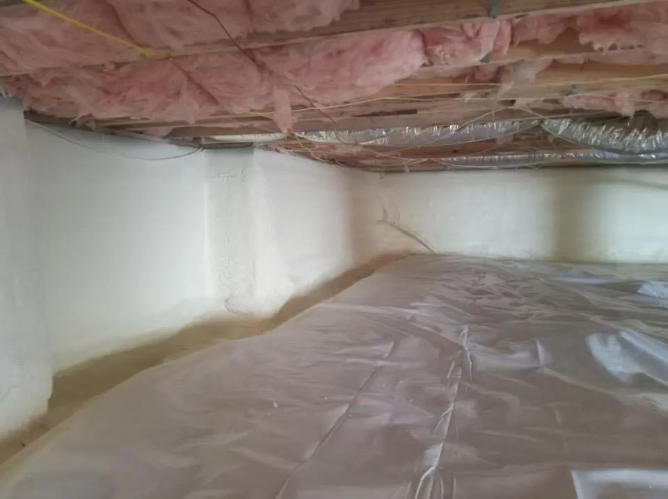 Crawl space encapsulation with closed-cell spray foam for Roof Waterproofing in Prescott